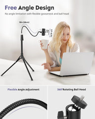 Aureday detalle del gooseneck flexible mostrando ajuste preciso