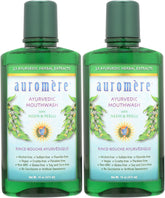 Auromere botella frontal mostrando etiqueta y beneficios naturales
