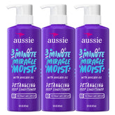 Aussie triple pack front packaging shows three bottles for long-lasting supply
