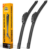 AUTOBOO pack frontal mostrando las dos escobillas y beneficios de compatibilidad