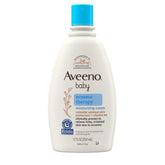 Aveeno Baby frente del envase mostrando marca y beneficios calmantes