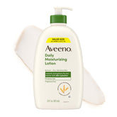 Envase Aveeno 33 oz mostrando etiqueta frontal y beneficio hidratación duradera
