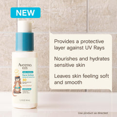 Aveeno Baby aplicación en rostro infantil para protección diaria