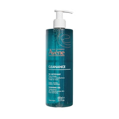 Avène Cleanance gel frente mostrando envase y capacidad, limpieza eficaz