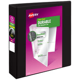 Avery carpeta frontal negra con cubierta transparente para personalizar