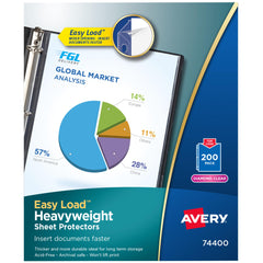 Avery funda frontal del paquete mostrando claridad y protección