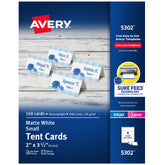 Avery empaque frontal con 160 tarjetas para eventos y señalización profesional