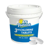 AX Poolwinsk bote frontal 5 lb mostrando etiqueta y seguridad
