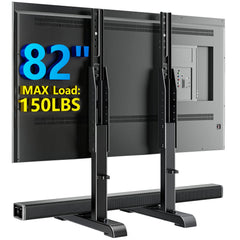 AX WABER soporte de mesa frontal mostrando montaje estable y diseño negro