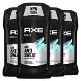 AXE Apollo pack frontal mostrando 4 barras y beneficio protección 48 horas