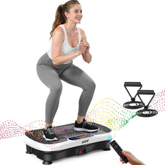 AXV plataforma vibratoria frontal mostrando diseño compacto y estabilidad
