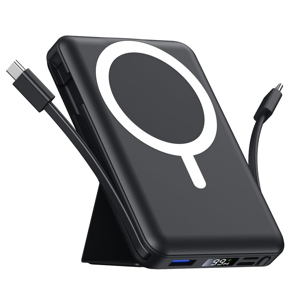 Azmuth frontal mostrando el cargador MagSafe y su diseño compacto beneficia movilidad