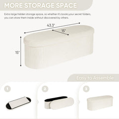 B FSOBEIIALEO open ottoman revealing 120L storage and organized interior benefit