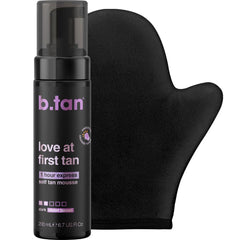 b.tan mousse frontal del envase mostrando acabado natural