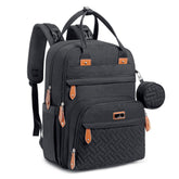 BabbleRoo vista frontal de la mochila pañalera con diseño neutro y gran capacidad