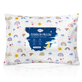 Babebay almohada frontal con funda estampada, confort visible y bienvenida