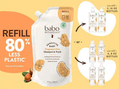 Babo Botanicals textura suave del shampoo y wash, fácil enjuague