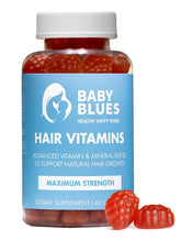 Baby Blues vista frontal del empaque mostrando el frasco y diseño claro, facilita identificación