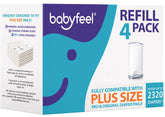 Babyfeel empaque frontal mostrando cuatro recambios y compatibilidad DEKOR