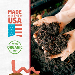 Back to the Roots textura oscura y granulada del vermicompost que mejora el suelo