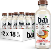 Bai bottle front packaging showing Madagascar Coconut Mango flavor and benefits