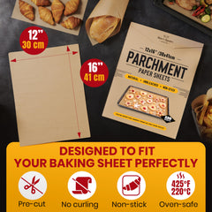 Baker's Signature hoja colocada en bandeja half-sheet facilita hornear