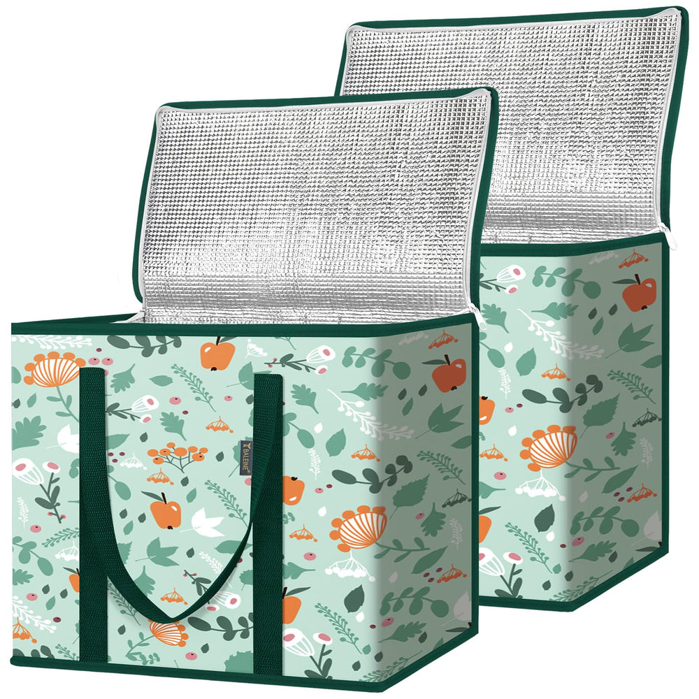 BALEINE vista frontal paquete de 2 bolsas, gran capacidad para compras