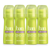 Ban pack de cuatro roll-ons Satin Breeze frontal mostrando beneficio conveniencia