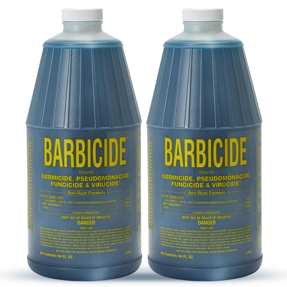 BARBICIDE envase frontal mostrando marca y tamaño para uso profesional