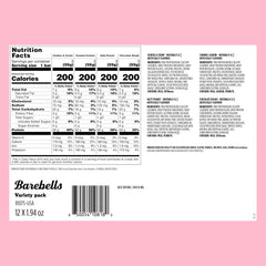 Barebells primer plano de textura de la cobertura y relleno, apetecible y suave