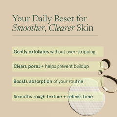 Barefaced pad con solución visible y beneficio de acción química y mecánica