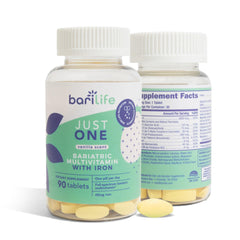 Bari Life tablet close-up highlighting smooth coating for easier swallowing