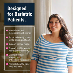 BariatricPal etiqueta con lista de 22 vitaminas y minerales visibles