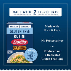 Barilla rotini etiqueta nutricional legible resaltando ingredientes simples