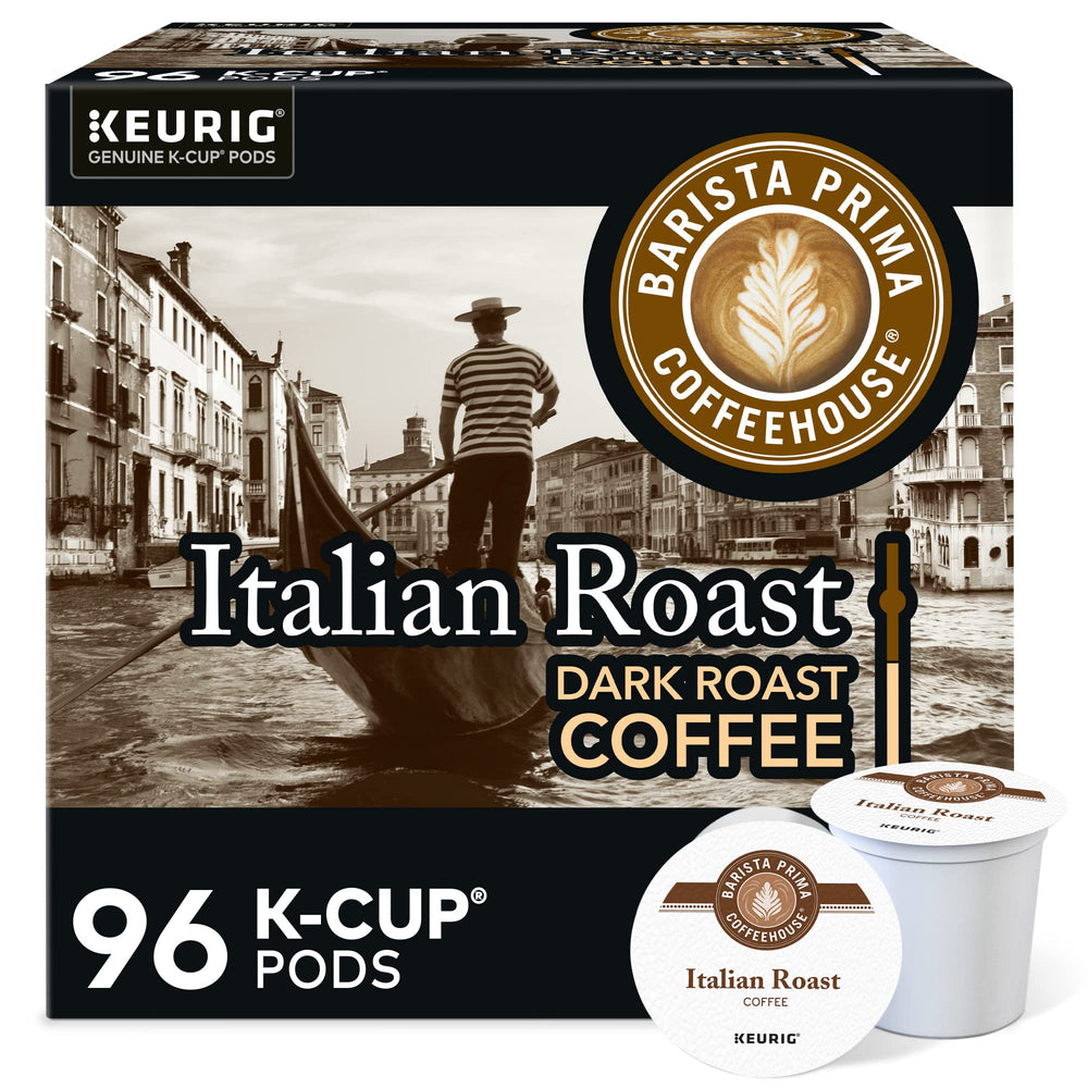 Barista Prima frontal del paquete mostrando marca y tueste oscuro