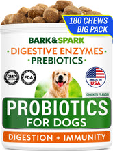 BARK&SPARK envase frontal con 180 masticables y beneficio de suministro prolongado