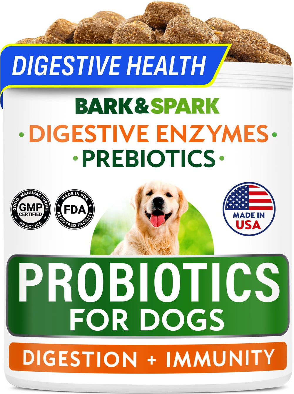 BARK&SPARK front packaging showing supplement jar and clarity benefit