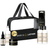 Bask & Lather estuche exterior elegante y portátil para viajes, guarda y organiza productos