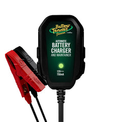 Battery Tender vista frontal del cargador compacto con identificación clara del modelo