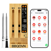 BBQOVN base con pantalla frontal mostrando temperaturas, control rápido y fácil