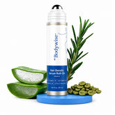 Be Bodywise serúm roll-on frente mostrando envase y marca, aplicación precisa