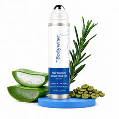 Be Bodywise serúm roll-on frente mostrando envase y marca, aplicación precisa