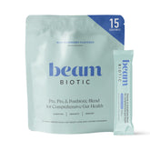 BEAM vista frontal del empaque mostrando la marca y beneficios