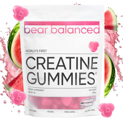 Bear Balanced frente del envase mostrando 90 gomitas y conveniencia