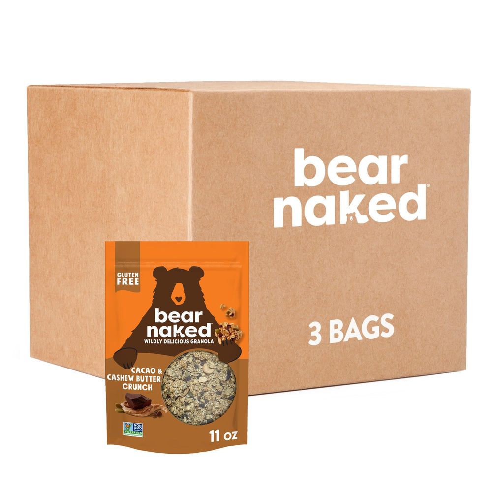 Bear Naked frente del empaque mostrando información y frescura