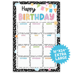 BEAWART póster frontal 16x24 que decora aula y celebra cumpleaños