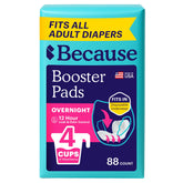 Because paquete de almohadillas Overnight Booster 88 unidades, protección ampliada
