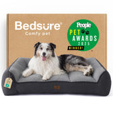 Bedsure cama ortopédica XL vista frontal con soporte reforzado y acceso fácil