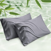 Bedsure funda de almohada frontal mostrando tamaño King y acabado sedoso