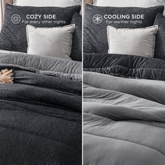 Bedsure edredón reversible en dormitorio moderno, aspecto elegante y práctico